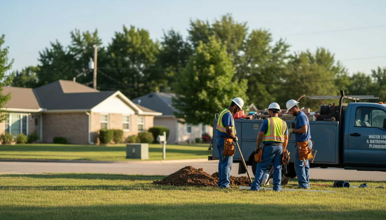 Residential water line and bathroom plumbing service in Jacksonville, MO